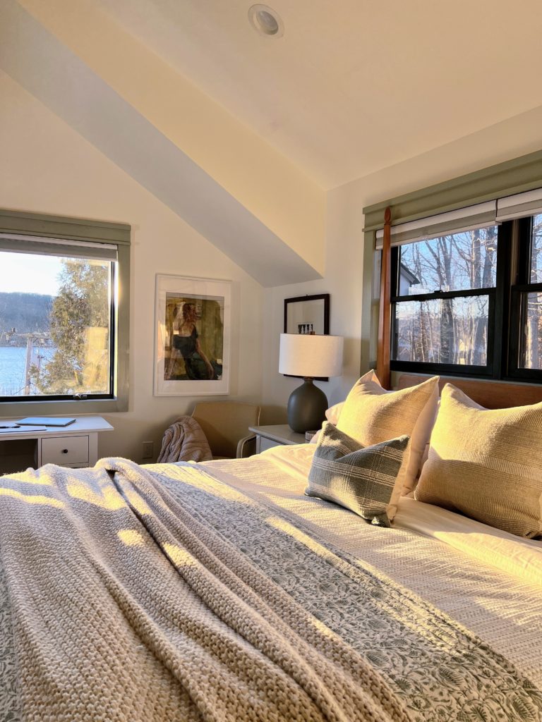 Sunny Bedroom Featuring a King Size Bed and Cozy Bedding From Target Studio McGee